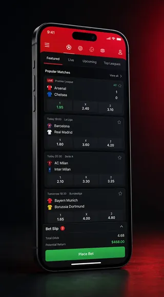 SportyBet mobile application displaying a live football wager